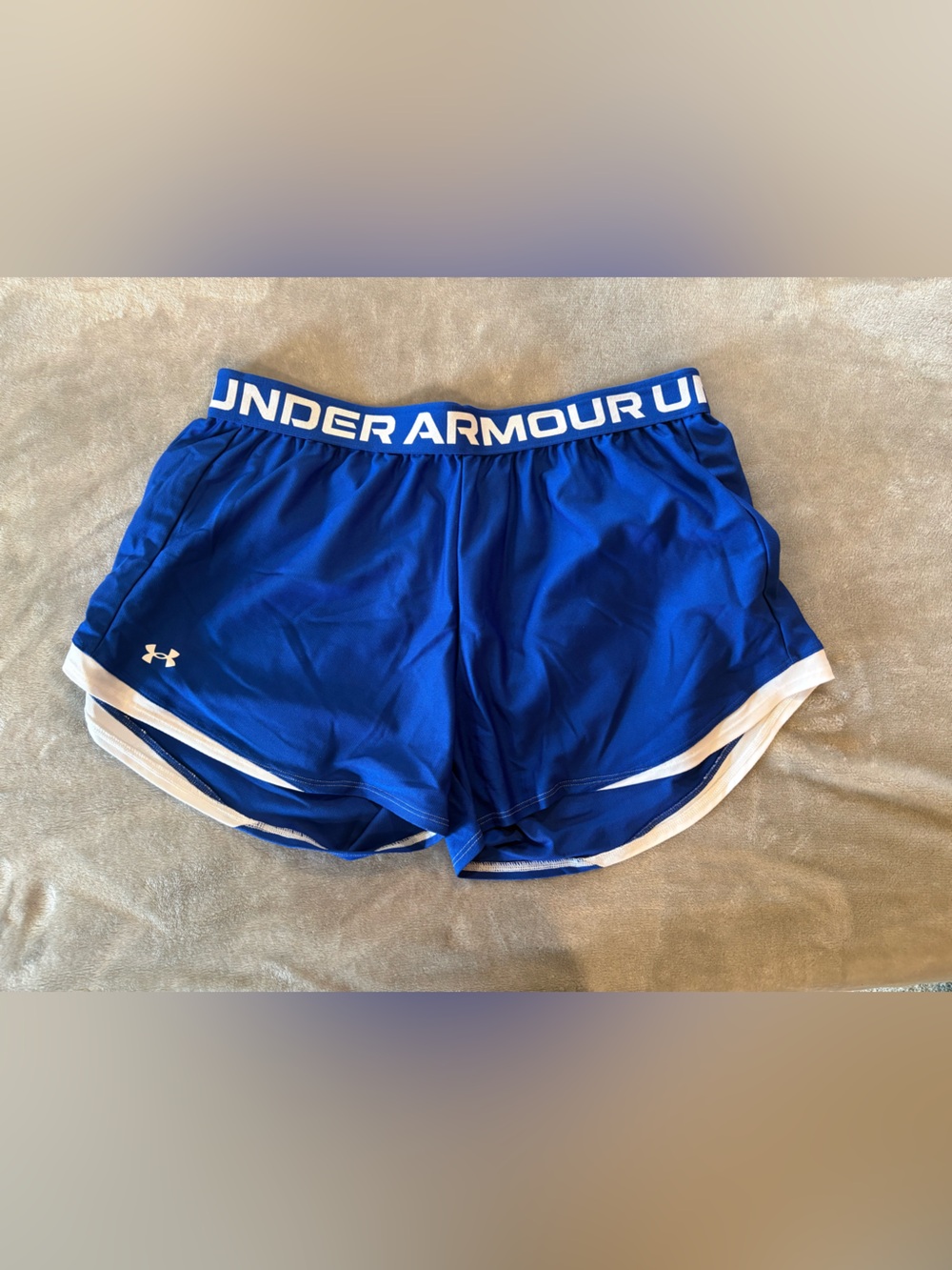 Under Armour Royal Blue Women’s Athletic Shorts with White Trim